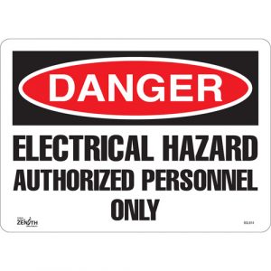 "Authorized Personnel Only" Sign, 10" x 14", Vinyl, English