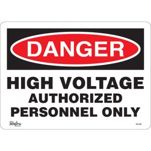 "Authorized Personnel Only" Sign, 10" x 14", Vinyl, English