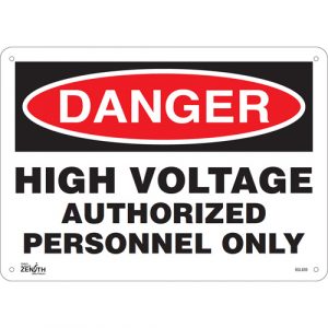 "Authorized Personnel Only" Sign, 10" x 14", Plastic, English