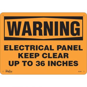 "Electrical Panel" Sign, 10" x 14", Aluminum, English