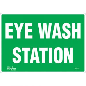 "Eye Wash Station" Sign, 7" x 10", Vinyl, English
