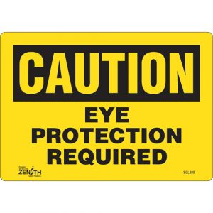 "Eye Protection Required" Sign, 7" x 10", Vinyl, English