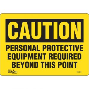 "Personal Protective Equipment Required" Sign, 7" x 10", Vinyl, English