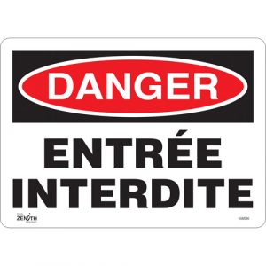 "Entrée Interdite" Sign, 10" x 14", Vinyl, French