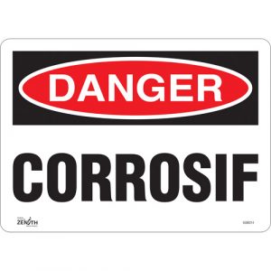 "Corrosif" Sign, 10" x 14", Vinyl, French