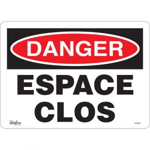 "Espace Clos" Sign, 10" x 14", Vinyl, French