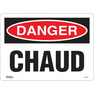 "Chaud" Sign, 10" x 14", Vinyl, French