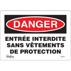"Entrée Interdite" Sign, 7" x 10", Vinyl, French