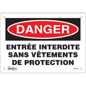 "Entrée Interdite" Sign, 7" x 10", Aluminum, French