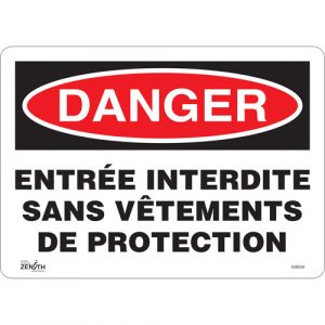 "Entrée Interdite" Sign, 10" x 14", Vinyl, French