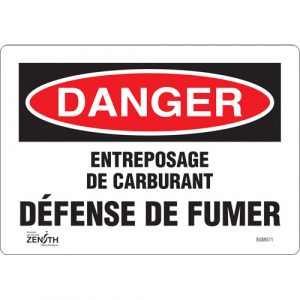 "Défense De Fumer" Sign, 7" x 10", Vinyl, French