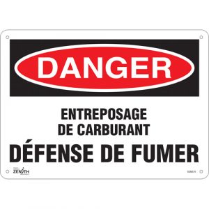 "Défense De Fumer" Sign, 10" x 14", Aluminum, French