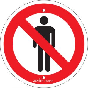 Do Not Enter CSA Safety Sign, 6" x 6", Plastic, Pictogram