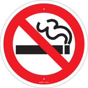 No Smoking CSA Safety Sign, 12" x 12", Plastic, Pictogram