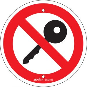 Turn Off Engine CSA Safety Sign, 6" x 6", Plastic, Pictogram