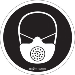 Respiratory Protection Required CSA Safety Sign, 6" x 6", Vinyl, Pictogram