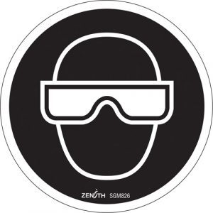 Eye Protection Required CSA Safety Sign, 6" x 6", Vinyl, Pictogram