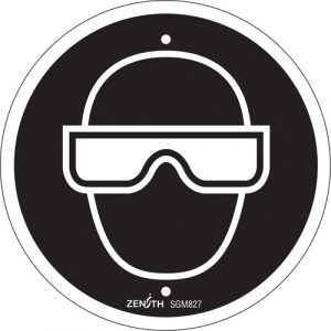 Eye Protection Required CSA Safety Sign, 6" x 6", Plastic, Pictogram