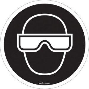 Eye Protection Required CSA Safety Sign, 12" x 12", Vinyl, Pictogram