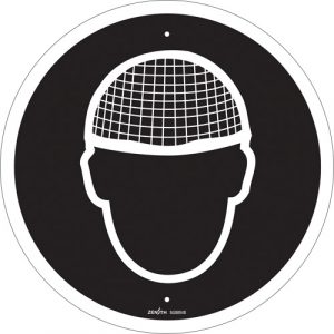Hair Net Required CSA Safety Sign, 12" x 12", Plastic, Pictogram