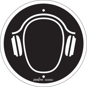 Hearing Protection Required CSA Safety Sign, 6" x 6", Plastic, Pictogram