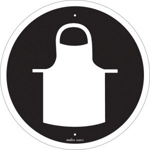 Protective Clothing CSA Safety Sign, 12" x 12", Plastic, Pictogram