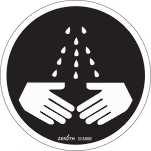 Wash Your Hands CSA Safety Sign, 6" x 6", Vinyl, Pictogram