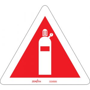 Compressed Gas CSA Safety Sign, 6" x 6", Vinyl, Pictogram