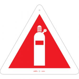 Compressed Gas CSA Safety Sign, 12" x 12", Plastic, Pictogram