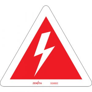 High Voltage CSA Safety Sign, 6" x 6", Vinyl, Pictogram