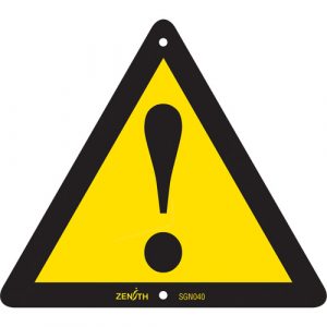 General Warning CSA Safety Sign, 6" x 6", Plastic, Pictogram