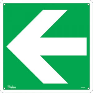 Arrow CSA Safety Sign, 12" x 12", Plastic, Pictogram