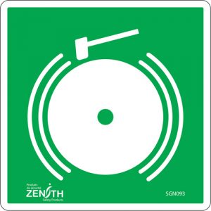 Emergency Alarm CSA Safety Sign, 6" x 6", Vinyl, Pictogram