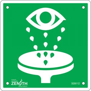 Eye Wash CSA Safety Sign, 6" x 6", Plastic, Pictogram