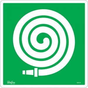 Fire Hose CSA Safety Sign, 12" x 12", Vinyl, Pictogram