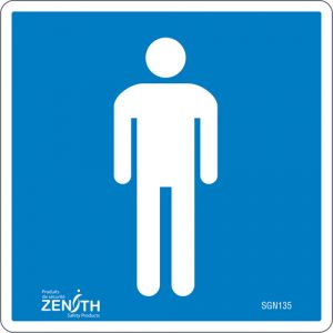 Men CSA Safety Sign, 6" x 6", Vinyl, Pictogram