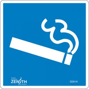 Smoking Section CSA Safety Sign, 6" x 6", Vinyl, Pictogram
