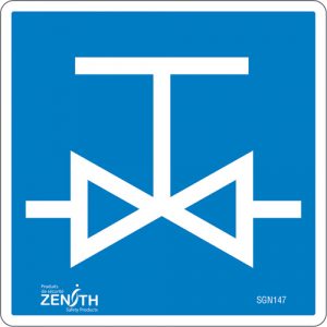Valve CSA Safety Sign, 6" x 6", Vinyl, Pictogram
