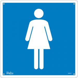 Women CSA Safety Sign, 12" x 12", Plastic, Pictogram