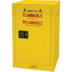 Flammable Storage Cabinet, 12 gal., 1 Door, 23" W x 35" H x 18" D