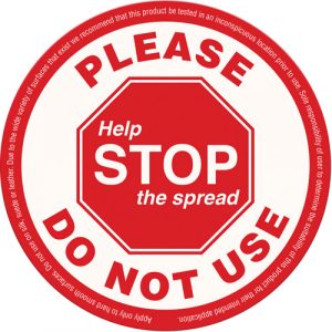 "Please Do Not Use" Label, 5-1/8" x 5-1/8", Vinyl, English