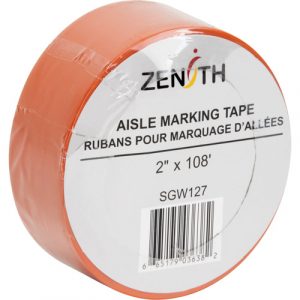 Aisle Marking Tape, 2" x 108', PVC, Orange