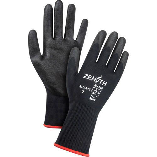 Coated Gloves, 8, PVC Coating, 13 Gauge, Nylon Shell