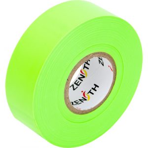 Flagging Tape, 1.1875" W x 164' L, Fluorescent Green