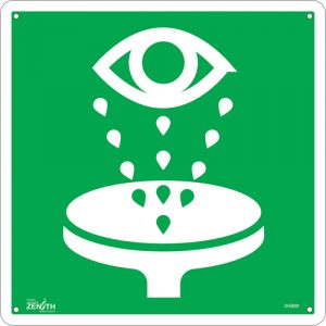 Eye Wash CSA Safety Sign, 12" x 12", Aluminum, Pictogram
