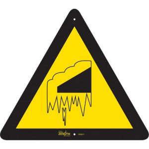 Falling Snow/Ice CSA Safety Sign, 12" x 12", Aluminum, Pictogram