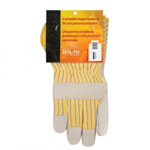 Standard-Duty Dry-Palm Fitters Gloves, Large, Grain Cowhide Palm, Cotton Inner Lining