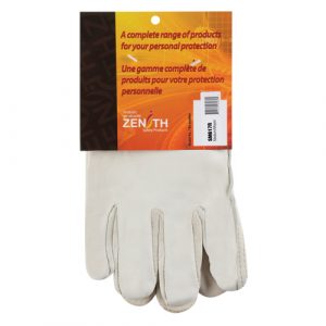 Winter-Lined Driver's Gloves, Medium, Grain Cowhide Palm, Fleece Inner Lining