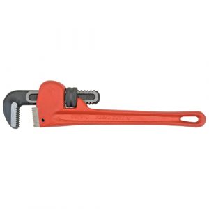 Pipe Wrench, 1-1/2" Jaw Capacity, 10" Long, Powder Coated Finish