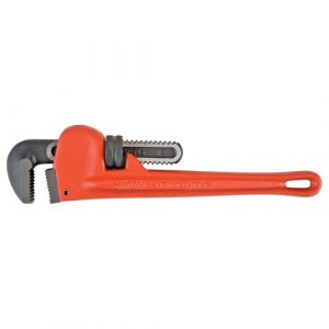 Pipe Wrench, 2" Jaw Capacity, 12" Long, Powder Coated Finish